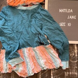 Matilda Jane Teal and Peach Dress